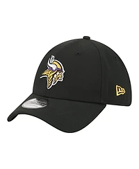 New Era Men's Black Minnesota Vikings Core Team 39THIRTY Flex Hat