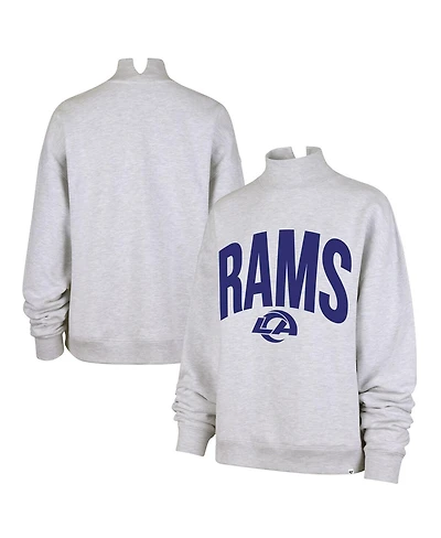 '47 Brand Women's Gray Los Angeles Rams Subtle Muse Mock Neck Sweatshirt