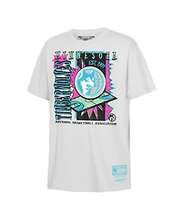 Mitchell & Ness Big Boys and Girls White Minnesota Timberwolves Neon Court Shock T-Shirt