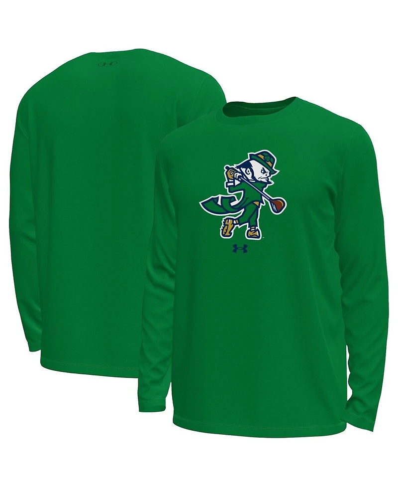 Under Armour Men's Kelly Green Notre Dame Fighting Irish Golf Leprechaun Tech Stretch Long Sleeve T-Shirt
