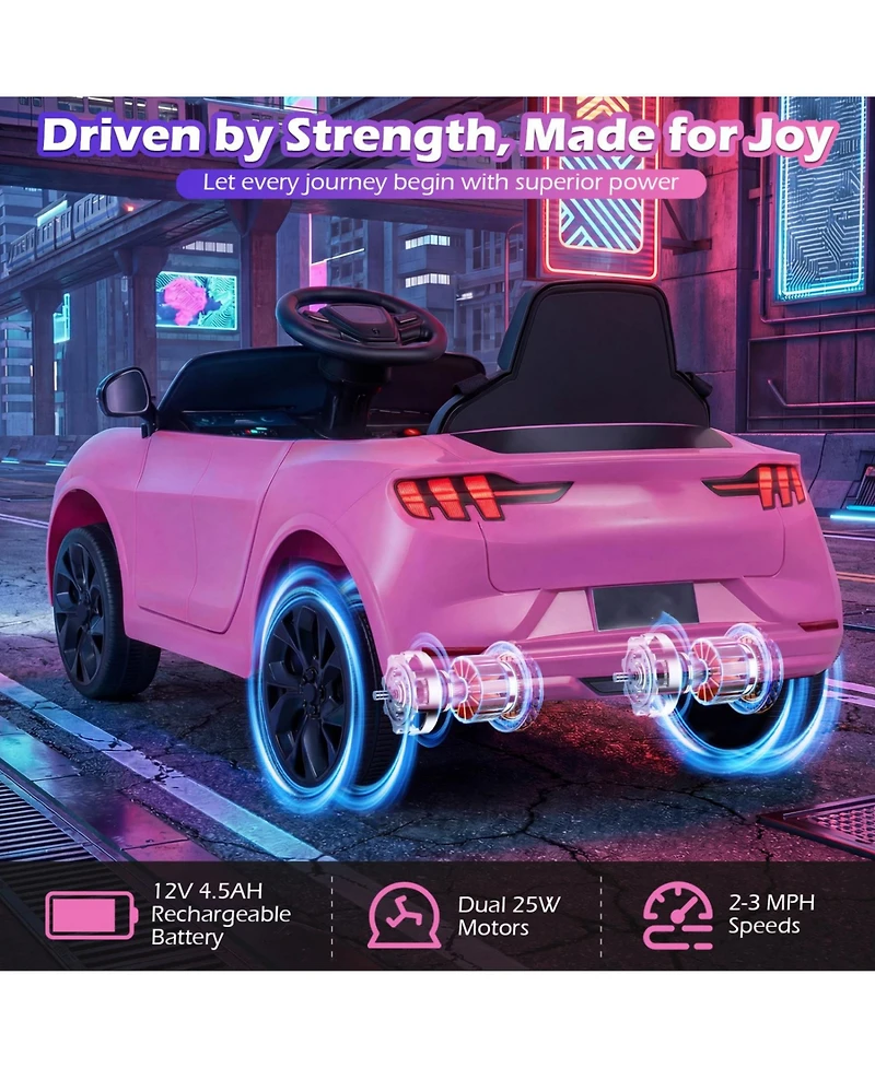 Slickblue 12V Battery Powered Kids Ride On Car with Parent Control and Horn