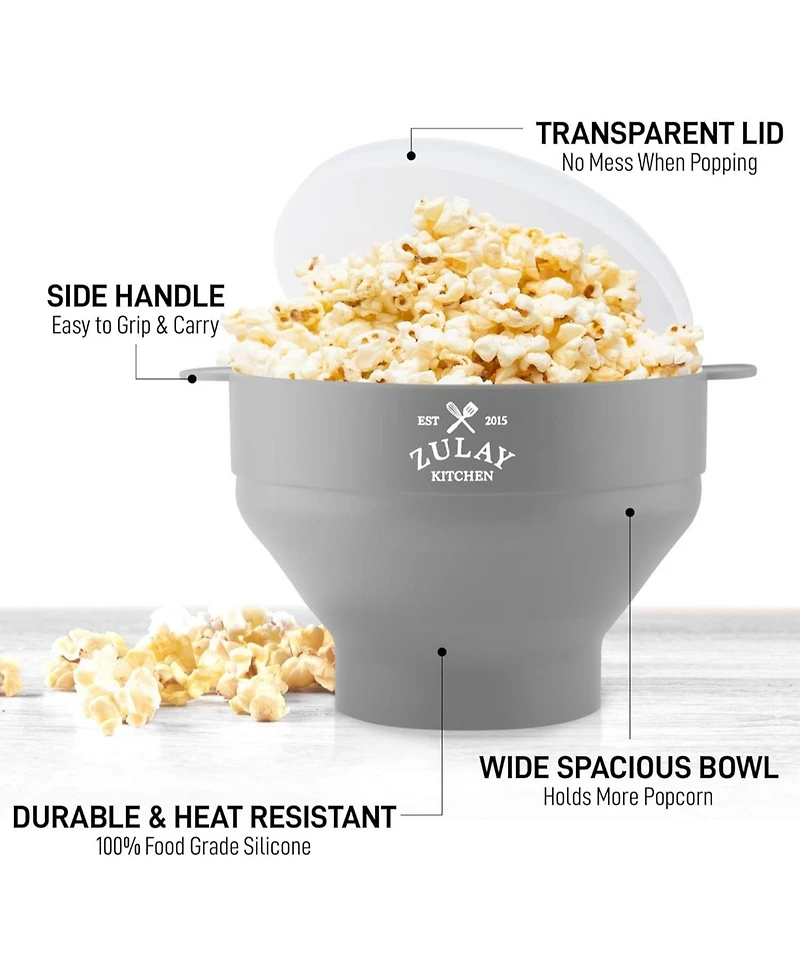 Collapsible Popcorn Maker with Lid
