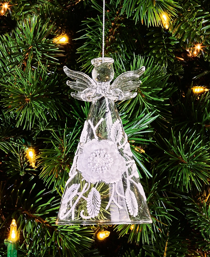 Holiday Lane Iced Delight Angel Ornament, Macy's Exclusive