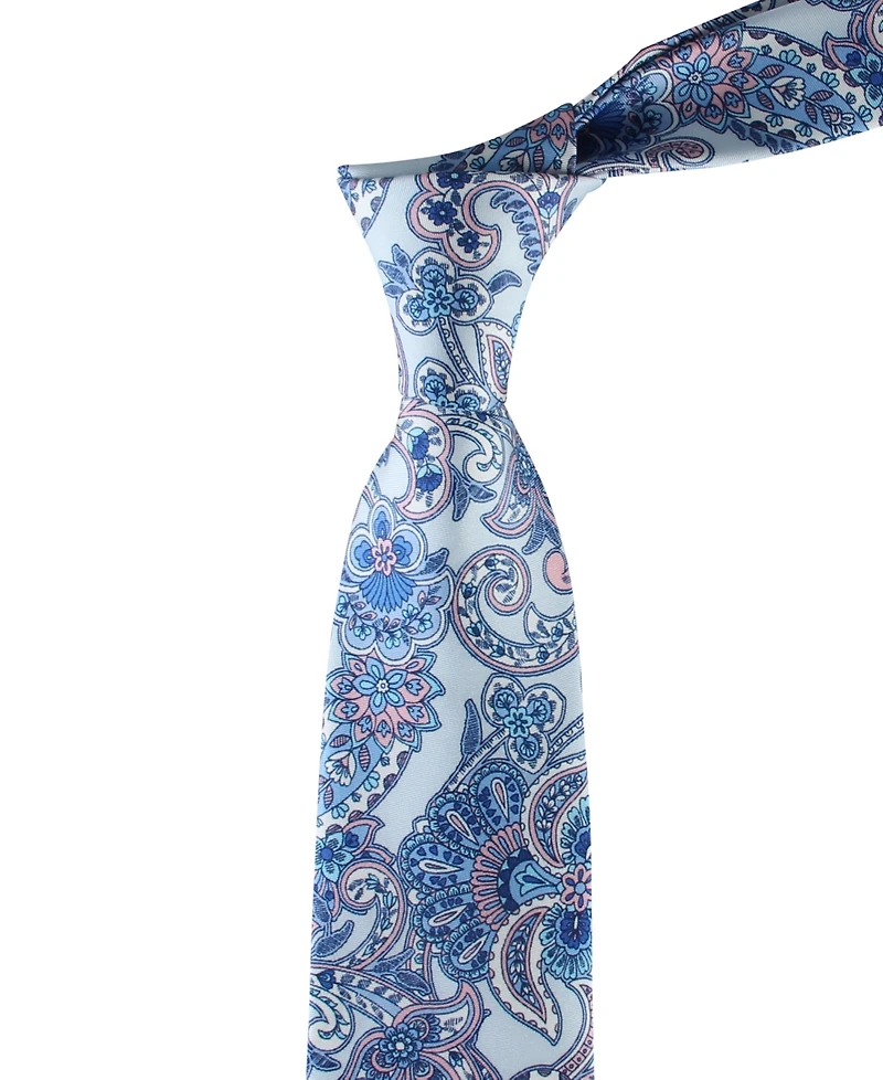 Tommy Hilfiger Men's Bright Paisley Print Classic Tie