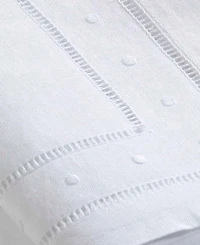 Saro Lifestyle Swiss Dot Collection Embroidered and Hemstitch Napkins