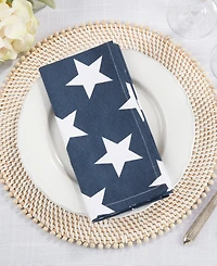 Saro Lifestyle Star Spangled Collection Star Design Dinner Napkins, Set of 4