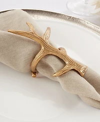 Saro Lifestyle Antler Napkin Rings, Set of 4