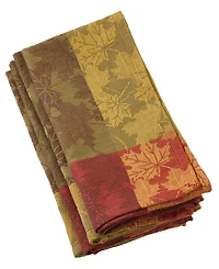 Saro Lifestyle Fall Foliage Design Jacquard Napkins, Set of 4