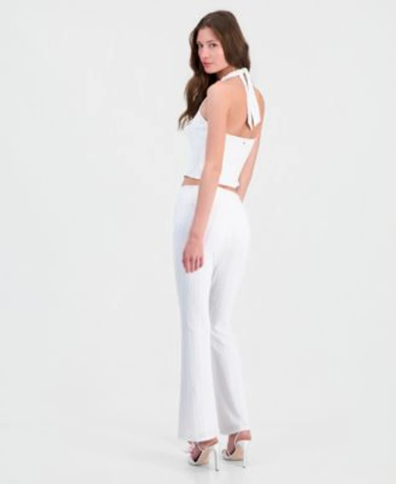 Guess Womens Joey Textured Halter Top Joey Textured Knit Pull On Pants