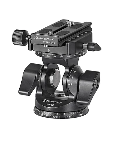 SunwayFoto Dt-03R Tilt Head with Clamp for Monopod and Tripod
