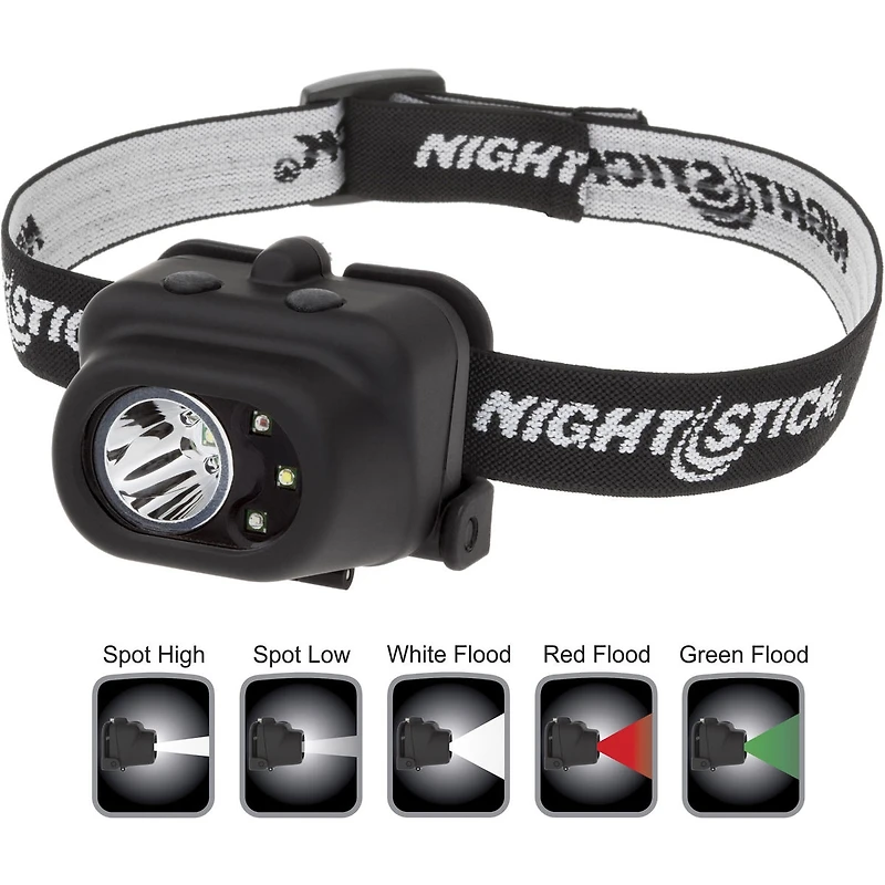 Nightstick Nsp-4610 Non-Rechargeable Multi-Function Led Headlamp,Spotlight,Floodlight, 150 Lumens High Spotlight, Ip-X7