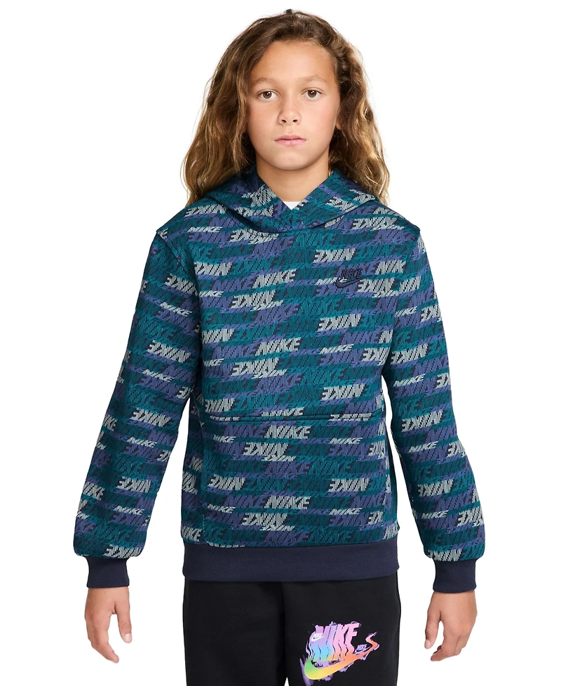 Nike Boys' 8-18 Sportswear Club Fleece Pull-On Hoodie