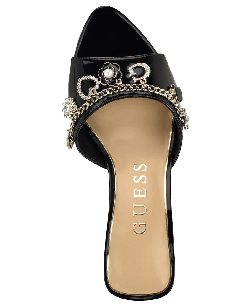 Guess Women's Vanesy Charmed Slip-On Stiletto Dress Sandals
