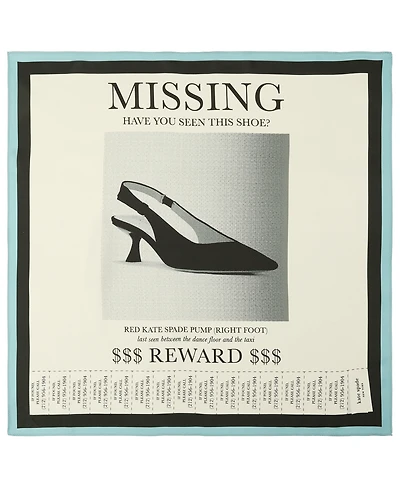 kate spade new york Women's Missin Shoe Silk Bandana Square Scarf