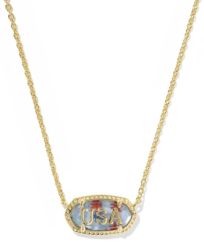 Kendra Scott 14k Gold-Plated Elisa Usa Short Pendant Necklace
