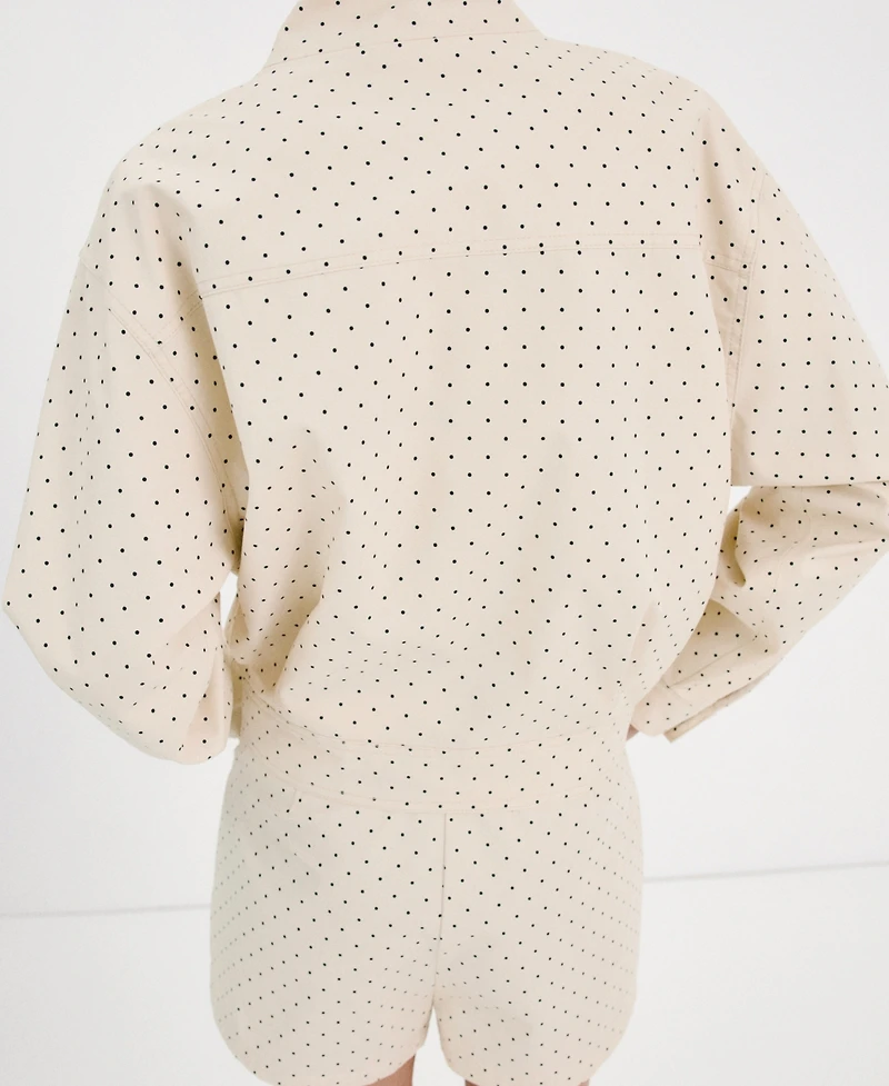 Mango Women's Dots Bomber Jacket