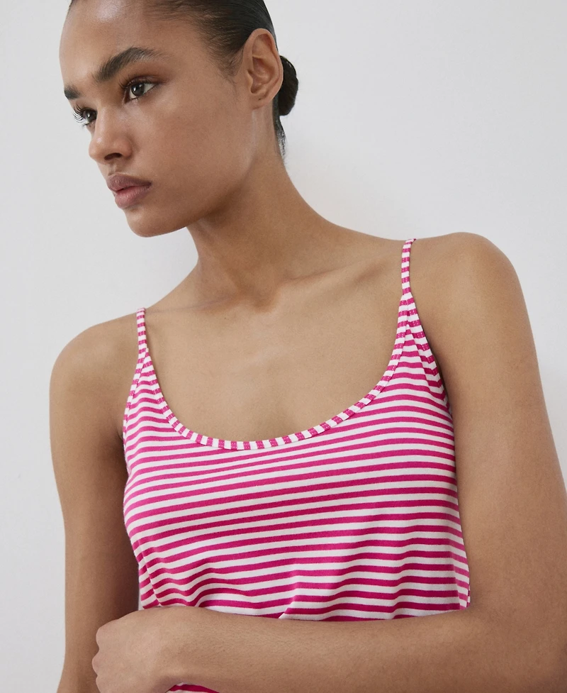 Mango Women's Striped Woven Cotton Dress