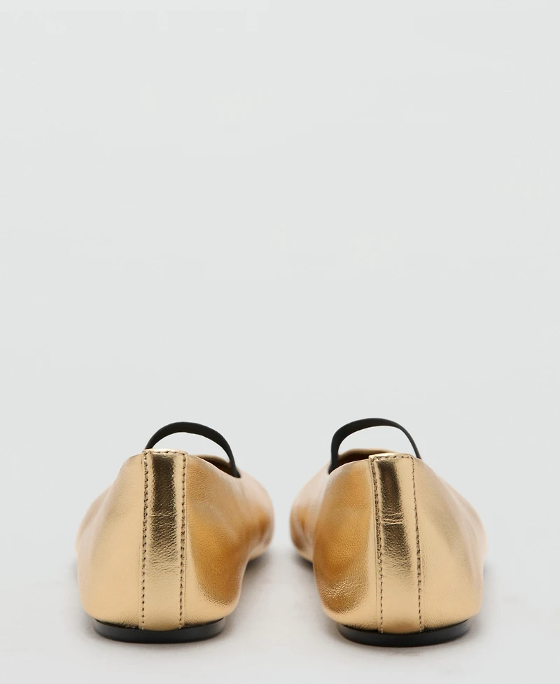 Mango Women's Strap Leather Shoes