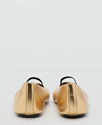 Mango Women's Strap Leather Shoes
