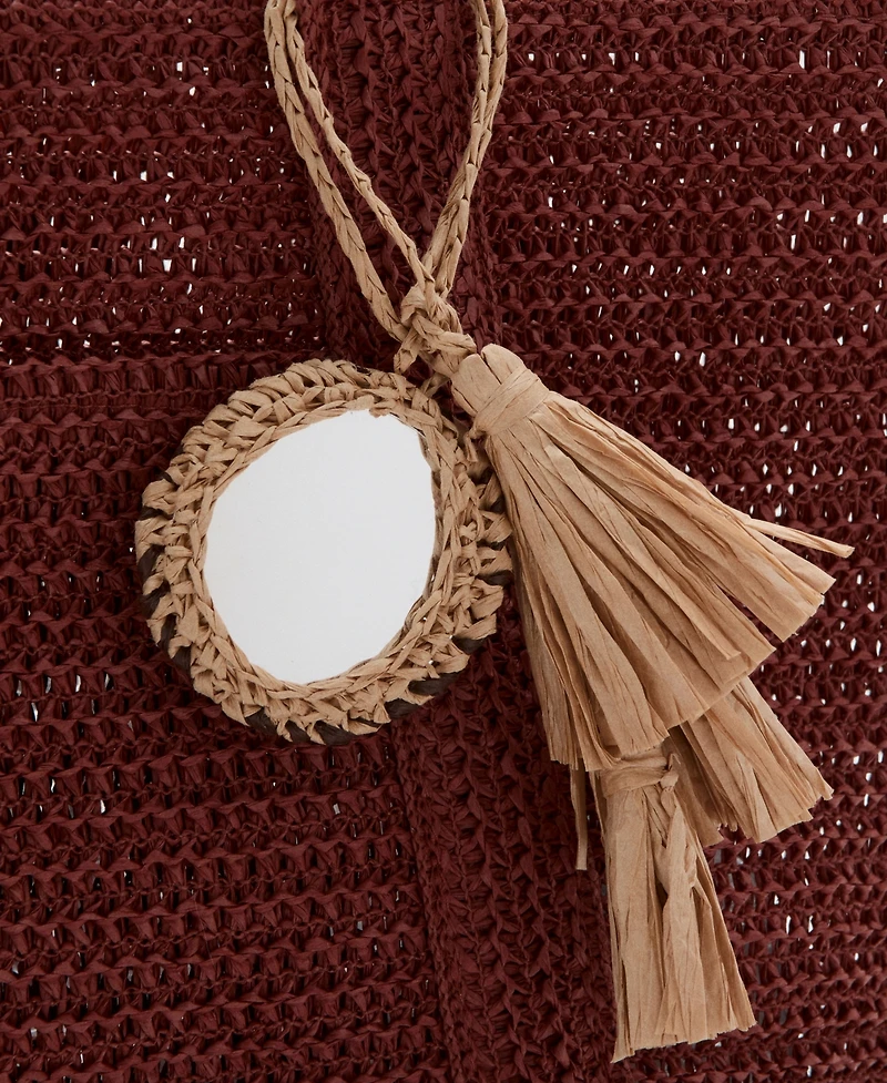 Mango Women's Natural-Fiber Tote Bag