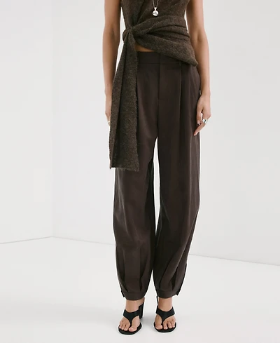 Mango Women's Baggy Lyocell Pants
