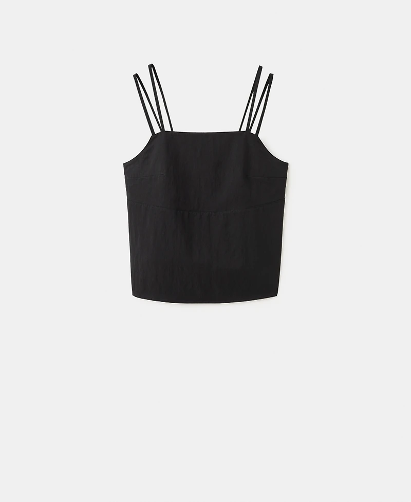 Mango Women's Double Straps Lyocell Top