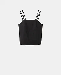 Mango Women's Double Straps Lyocell Top