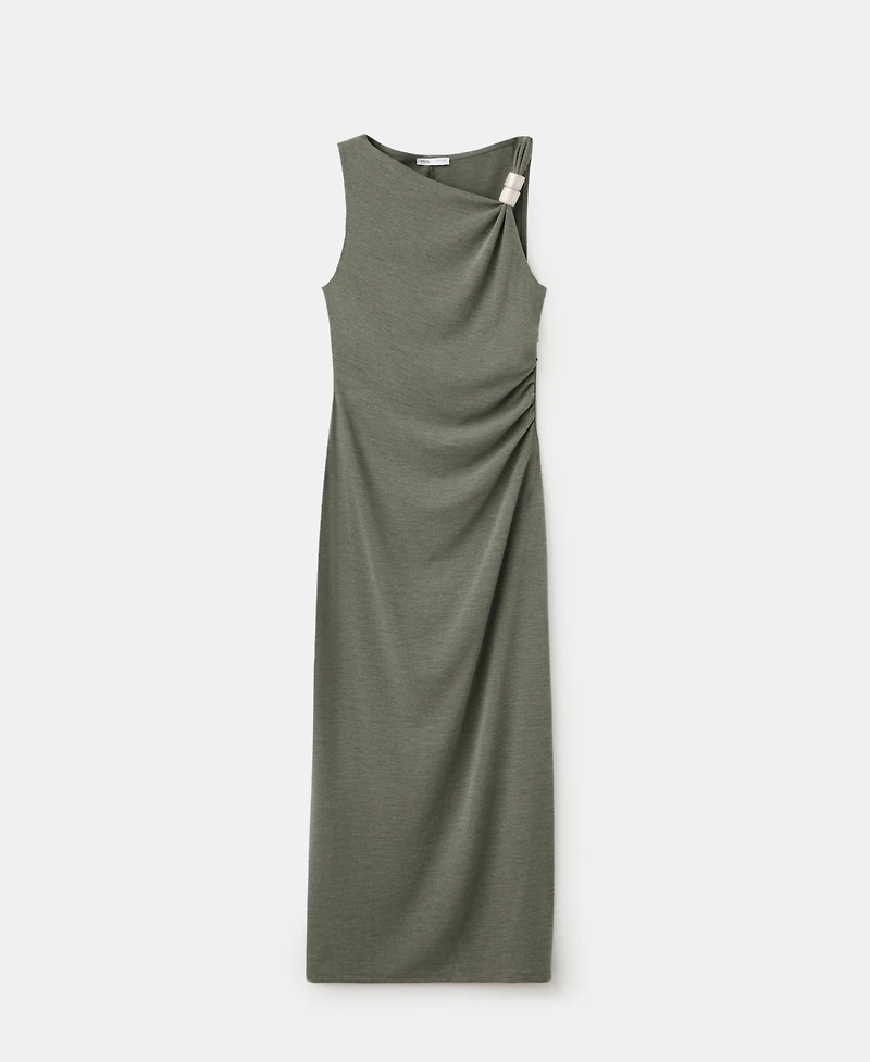 Mango Women's Metal Detail Fitted Dress