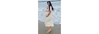 Pinkblush Maternity Plum Front Tie Ruffle Sleeve Midi Dress