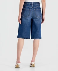 I.n.c. International Concepts Women's High Rise Long Denim Shorts, Macy's Exclusive