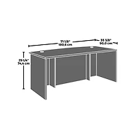 Sauder Affirm Commercial Office Desk, Classic Cherry finish