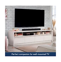 Sauder Harvey Park Large Tv Credenza, for Tv's up to 86", Alabaster Oak Finish