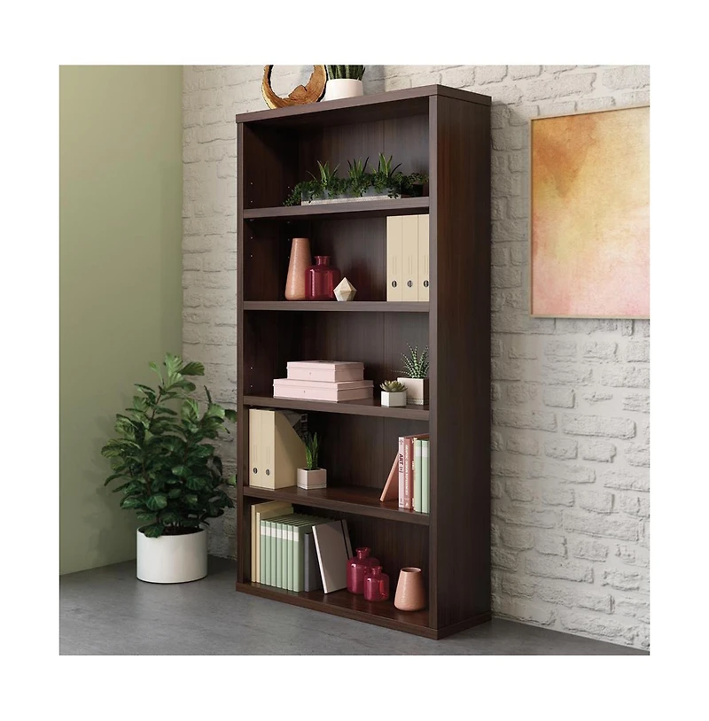 Sauder Affirm Commercial Office Bookcase, Noble Elm finish