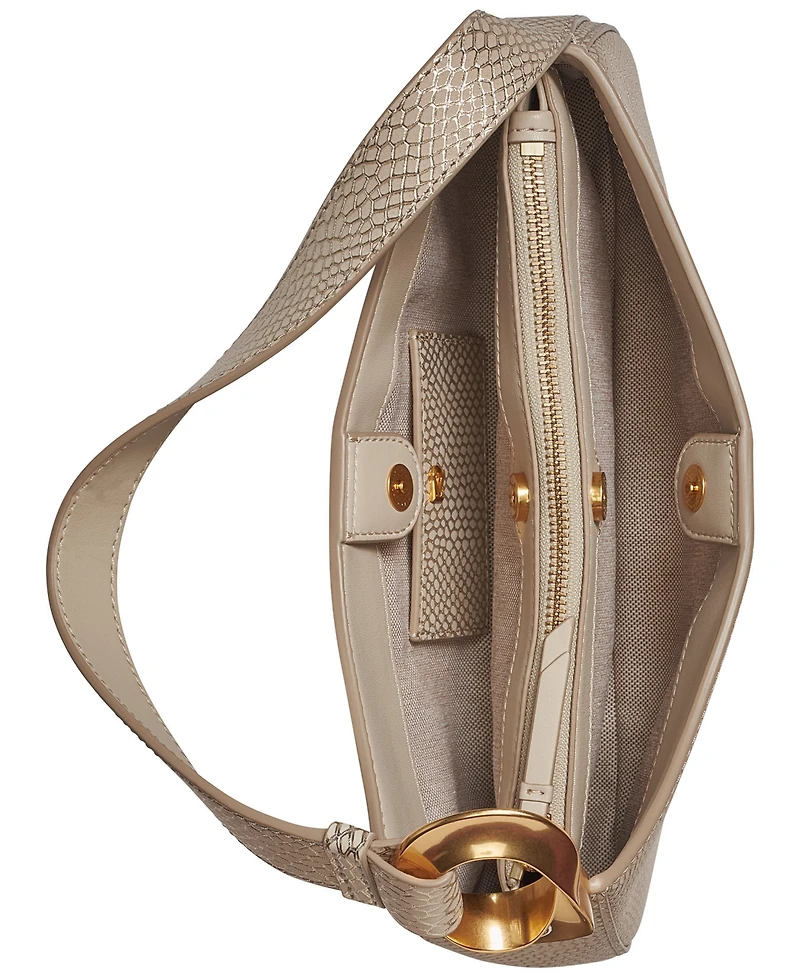 Donna Karan New York Jersey Snake Small Shoulder Handbag