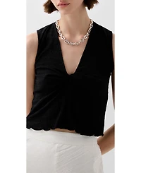 Scalpers Women's Wrinkle Chestknot Tee
