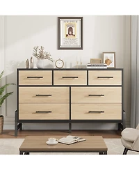 gaomon 7-Drawer Dresser for Bedroom, 52" Wide Freestanding Wooden Storage Chest