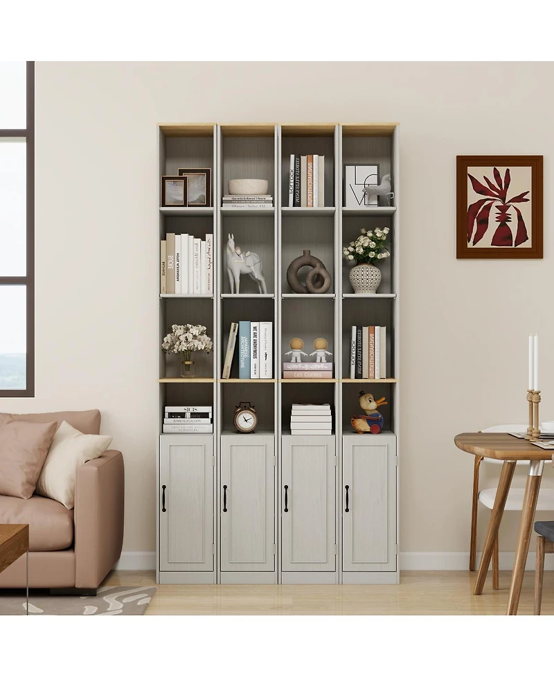 Streamdale Furniture Slim 72" 6-Tier Storage Cabinet - Antique