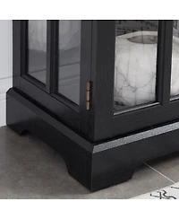 Streamdale Furniture Antique Led Curio Display Cabinet with Glass Doors