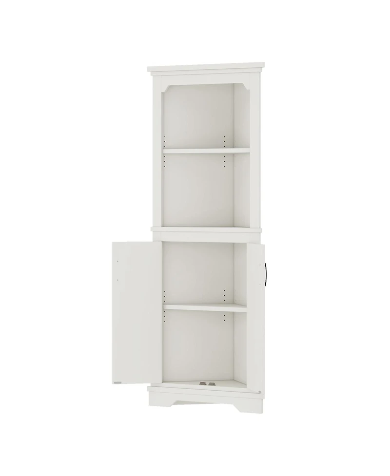 Streamdale Furniture Tall Corner Cabinet with Doors