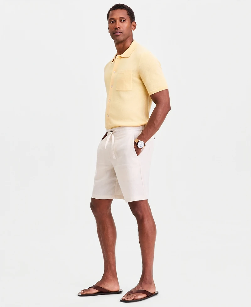 Club Room Men's 100% Linen Drawstring Shorts, Created for Macy's