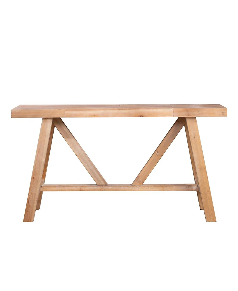 Streamdale Farmhouse A- frame Wood Console Table