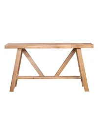 Streamdale Farmhouse A- frame Wood Console Table