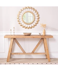 Streamdale Farmhouse A- frame Wood Console Table