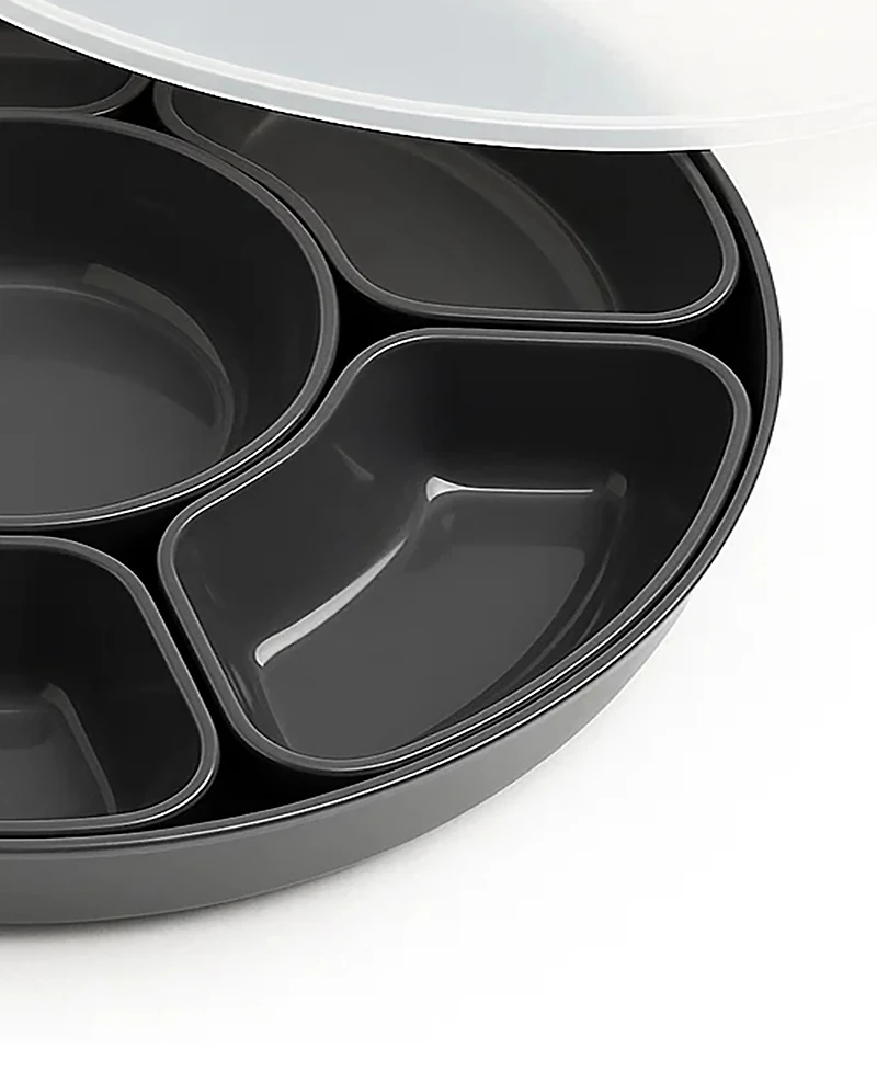 Abode Homewares Divided 8-Pc. Lazy Susan Serving Set