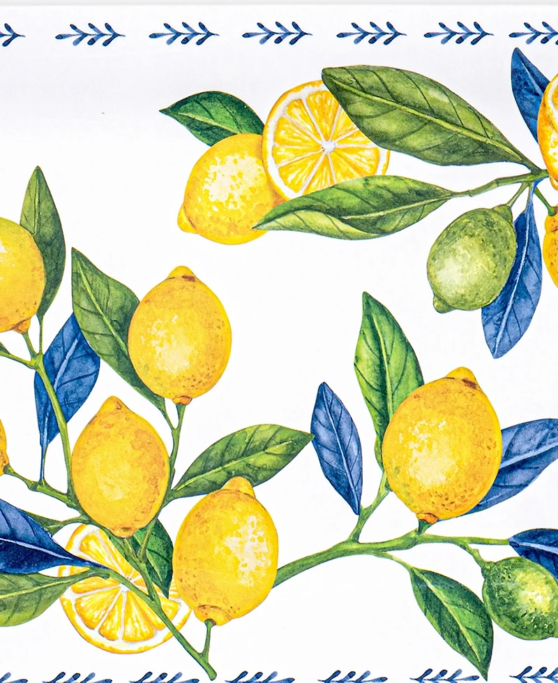 Abode Homewares Lemon Orchard 14" Melamine Rectangular Serving Tray
