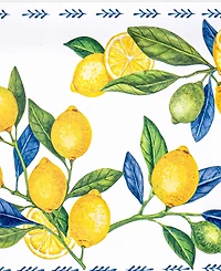Abode Homewares Lemon Orchard 14" Melamine Rectangular Serving Tray