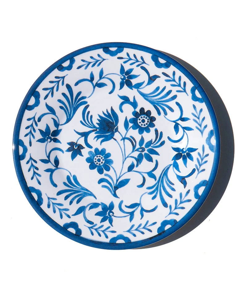 Abode Homewares Medallion Flower NewWave Melamine Salad Plates, Set of 6