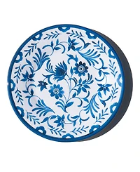 Abode Homewares Medallion Flower NewWave Melamine Salad Plates, Set of 6