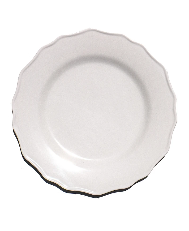 Abode Homewares Scallop NewWave Melamine Dinner Plates, Set of 6
