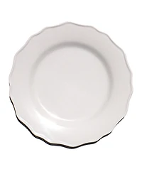 Abode Homewares Scallop NewWave Melamine Dinner Plates, Set of 6